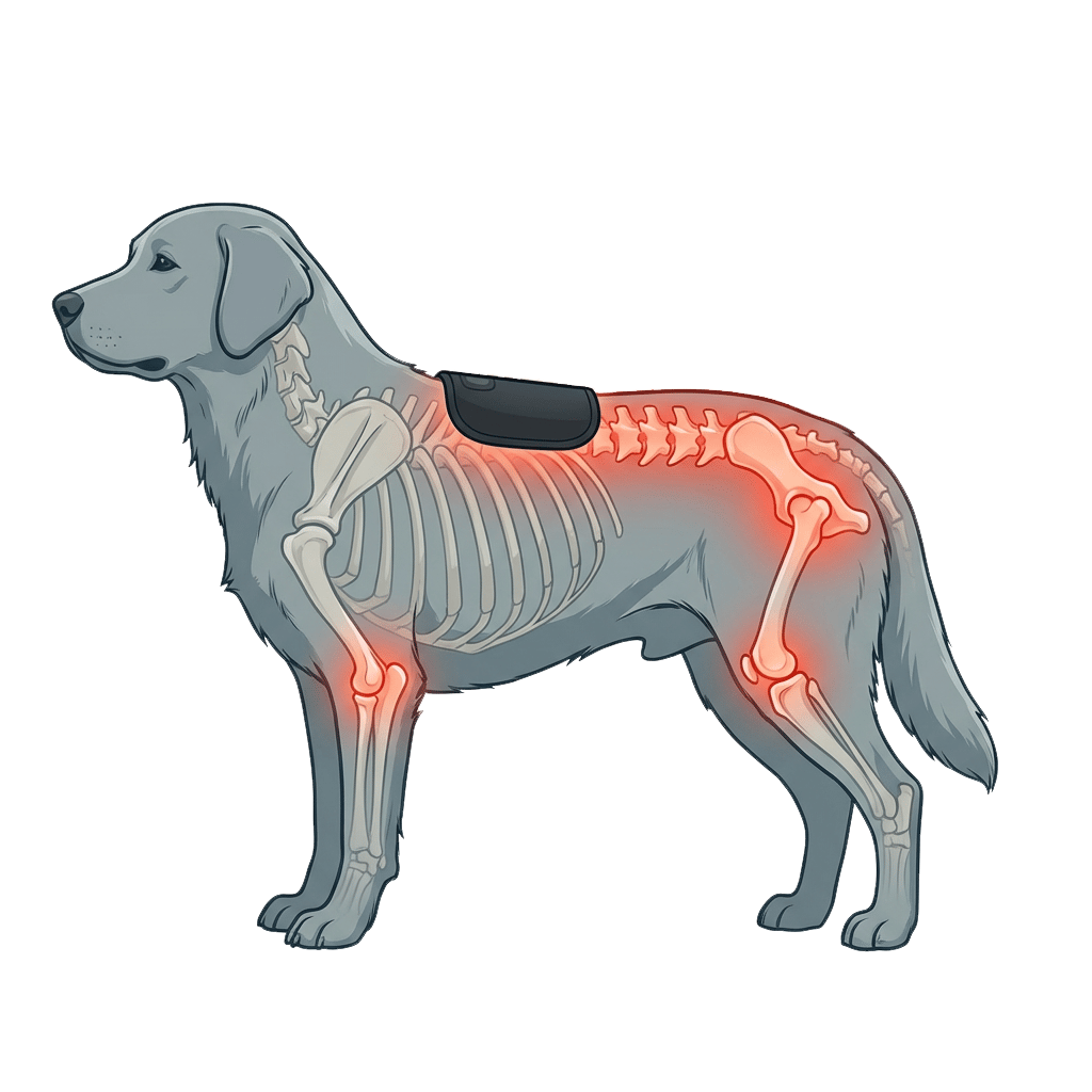 Áreas do corpo do cão tratadas pelo VitaPet